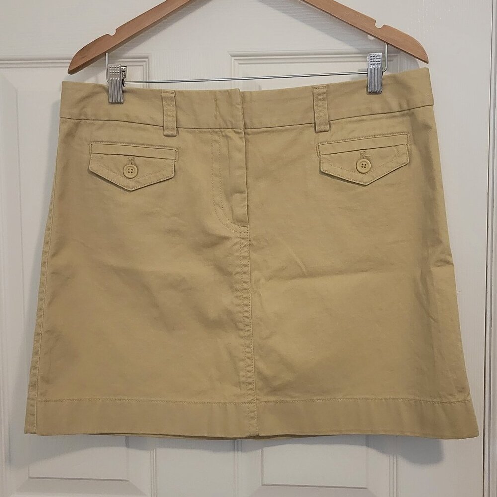 J.Crew Khaki Cotton Skirt - Size 14
